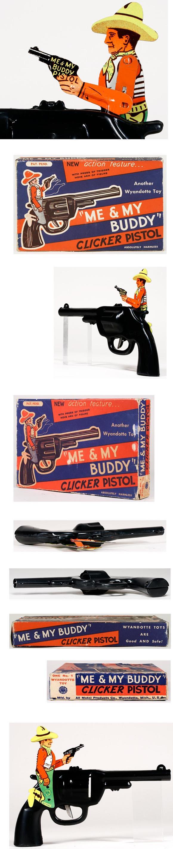1946 Wyandotte, Me & My Buddy Clicker Pistol in Original Box